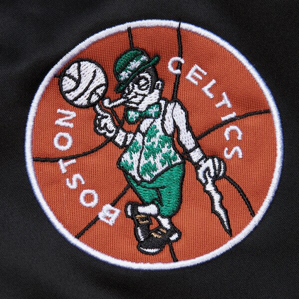 Boston Celtics Black Lightweight Satin Raglan Full-Snap Jacket