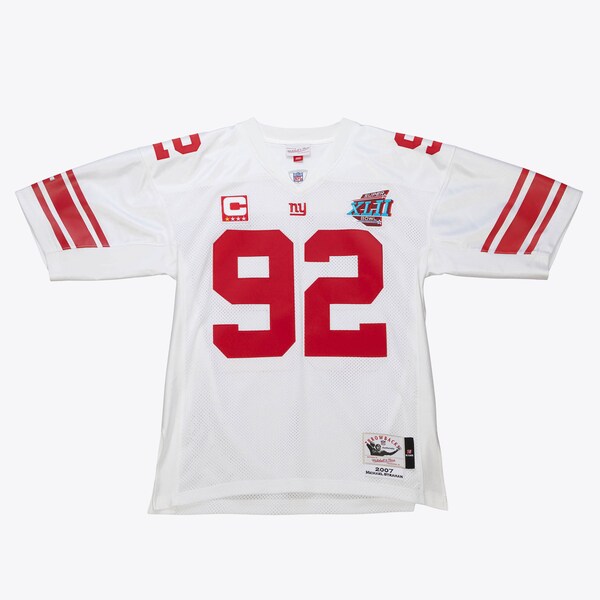 Michael Strahan New York Giants White 2007 Super Bowl XLII Authentic Jersey