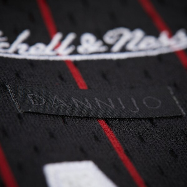 Women's Dwyane Wade Miami Heat Red M&N x DANNIJO Cropped Basketball Jersey 7 Women's Dwyane Wade Miami Heat Red M&N x DANNIJO Cropped Basketball Jersey