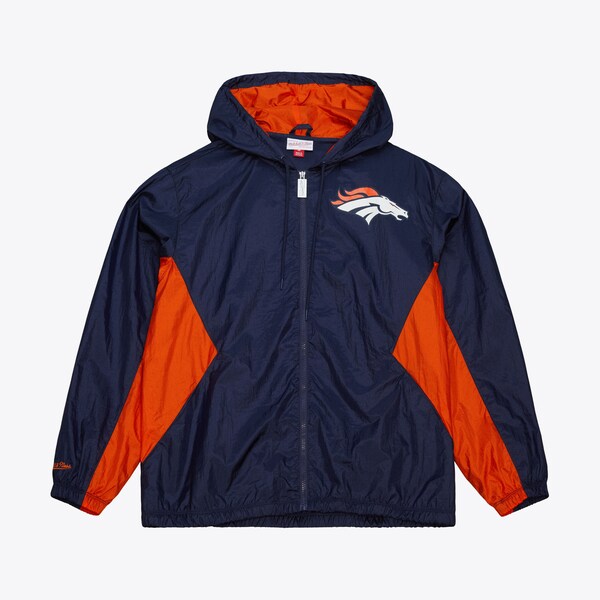 Denver Broncos Navy Playmaker Full-Zip Windbreaker Jacket
