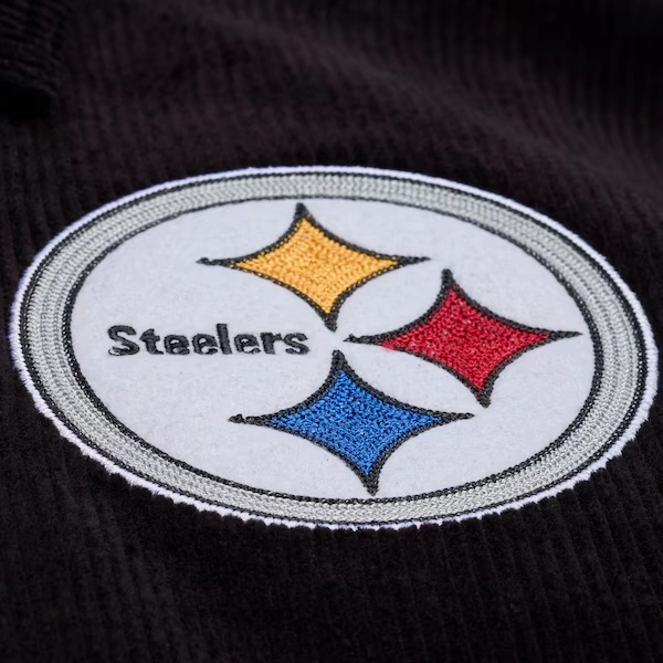 Pittsburgh Steelers Black Off the Bus Corduroy Coaches Full-Snap Jacket 4 Pittsburgh Steelers Black Off the Bus Corduroy Coaches Full-Snap Jacket