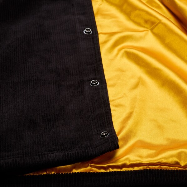 Pittsburgh Steelers Black Off the Bus Corduroy Coaches Full-Snap Jacket 5 Pittsburgh Steelers Black Off the Bus Corduroy Coaches Full-Snap Jacket