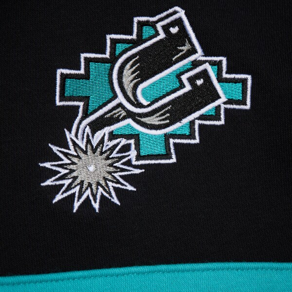 San Antonio Spurs Black Vintage Logo Head Coach Fleece Pullover Hoodie 4 San Antonio Spurs Black Vintage Logo Head Coach Fleece Pullover Hoodie