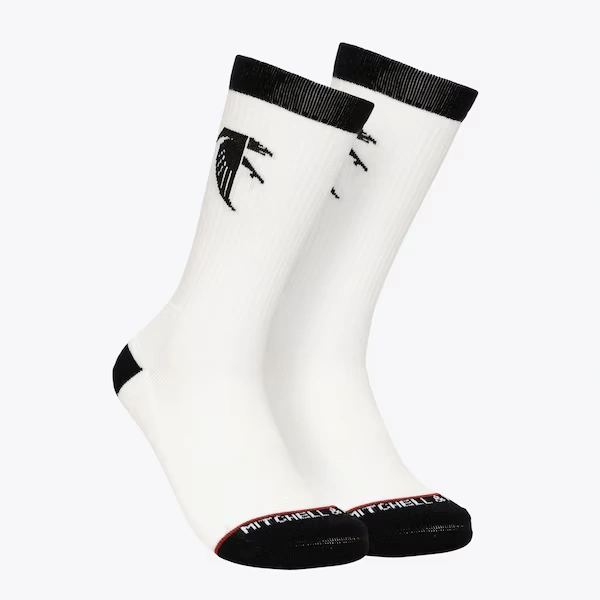 Atlanta Falcons White Touchback Crew Socks