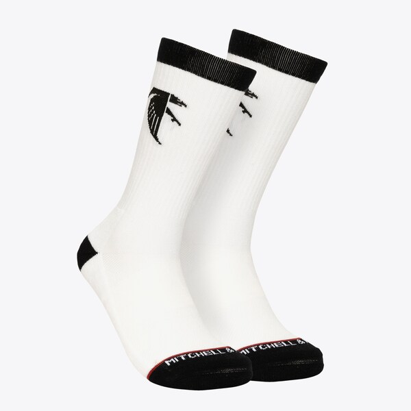 Atlanta Falcons White Touchback Crew Socks