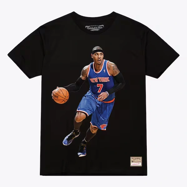 Carmelo Anthony New York Knicks Black Ultimate Player Name & Number T-Shirt