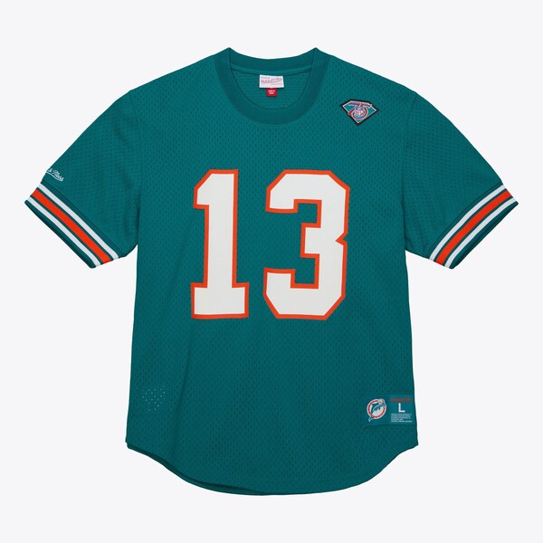 Dan Marino Miami Dolphins Aqua Retired Player Name & Number Mesh T-Shirt