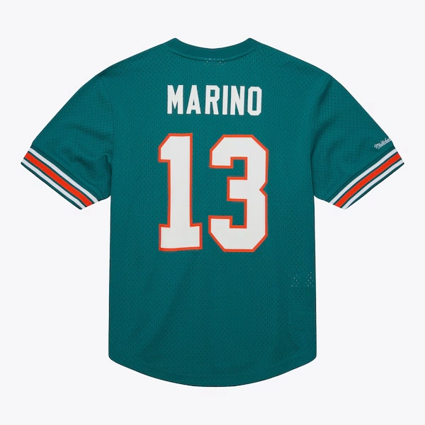 Dan Marino Miami Dolphins Aqua Retired Player Name & Number Mesh T-Shirt 3 Dan Marino Miami Dolphins Aqua Retired Player Name & Number Mesh T-Shirt