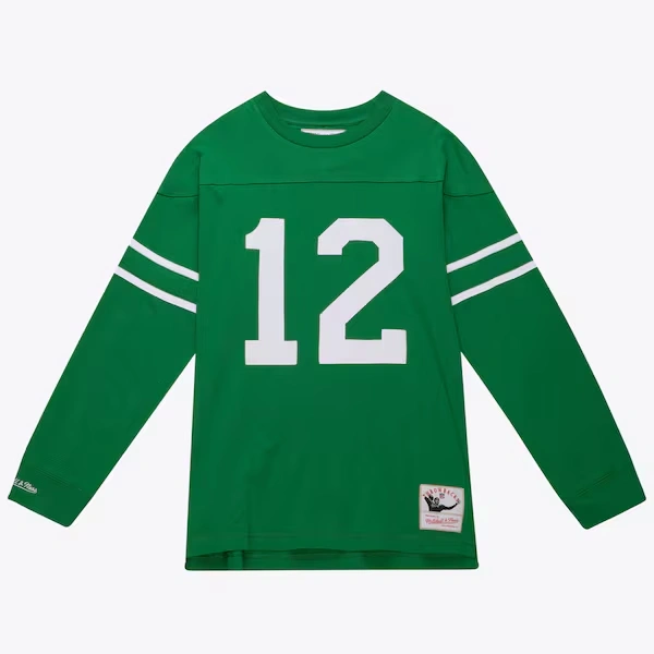 Joe Namath New York Jets Kelly Green Retired Player Name & Number Long Sleeve T-Shirt