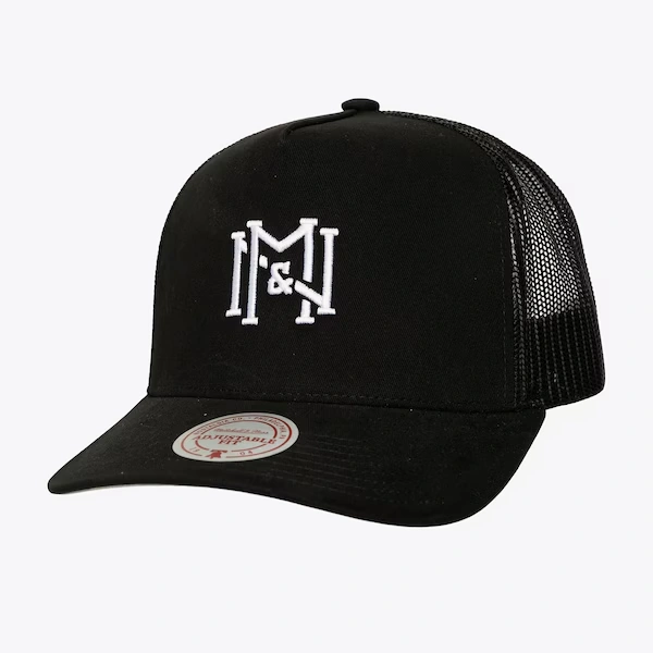 M&N Black Icon Trucker Adjustable Hat