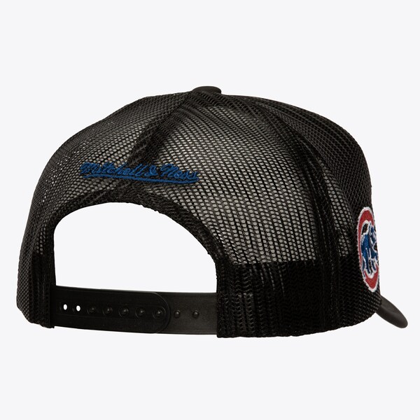 Chicago Cubs Black Script Trucker Adjustable Hat