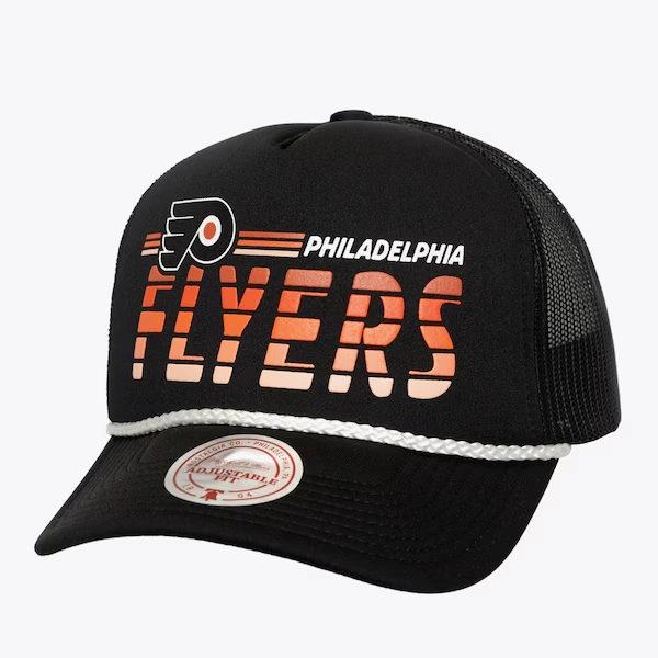 Philadelphia Flyers Black Graded Trucker Adjustable Hat