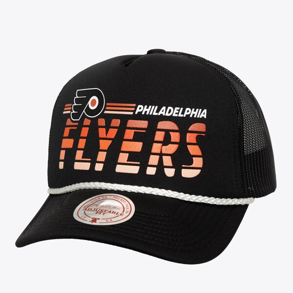 Philadelphia Flyers Black Graded Trucker Adjustable Hat