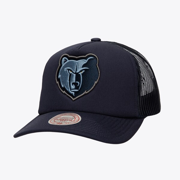 Memphis Grizzlies Navy Core Evergreen Trucker Adjustable Hat