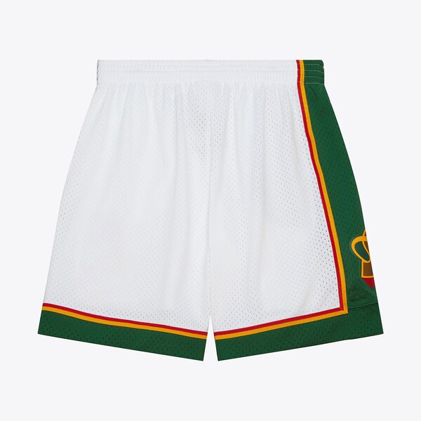 Seattle SuperSonics White 1995-96 Swingman Shorts 3 Seattle SuperSonics White 1995-96 Swingman Shorts