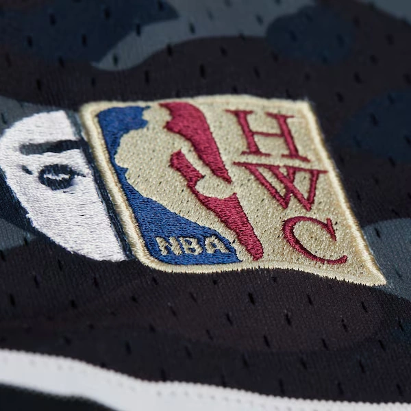 New Jersey Nets Black M&N x BAPE Swingman Camo Shorts 4 New Jersey Nets Black M&N x BAPE Swingman Camo Shorts