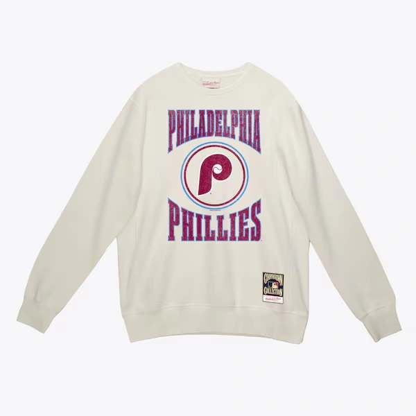 Philadelphia Phillies Cream Arched Lockup Pullover Sweatshirt