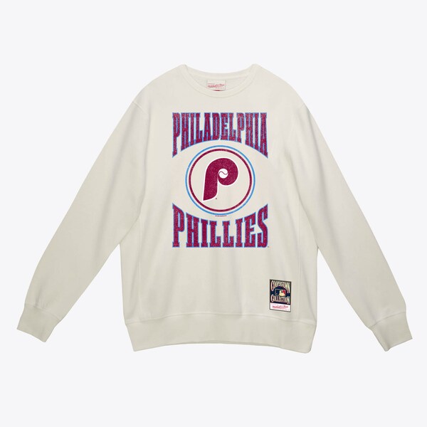 Philadelphia Phillies Cream Arched Lockup Pullover Sweatshirt