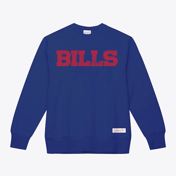 Buffalo Bills Royal Distressed Wordmark Pullover Sweatshirt