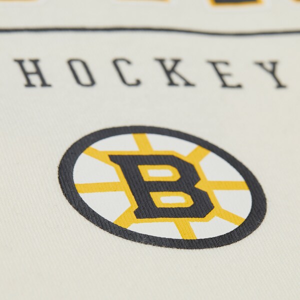 Boston Bruins Cream Walk-Off Fleece Hoodie 4 Boston Bruins Cream Walk-Off Fleece Hoodie