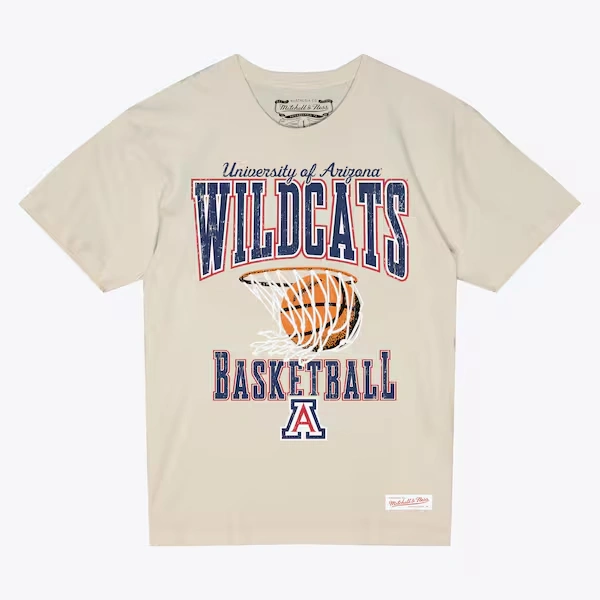 Arizona Wildcats Cream Vintage Basketball T-Shirt