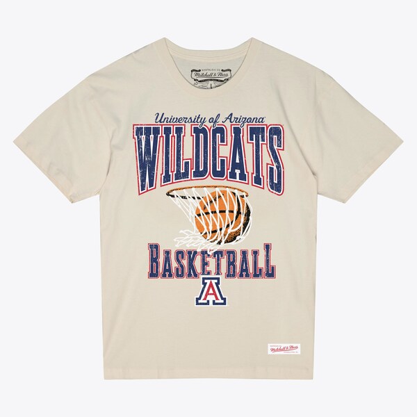 Arizona Wildcats Cream Vintage Basketball T-Shirt