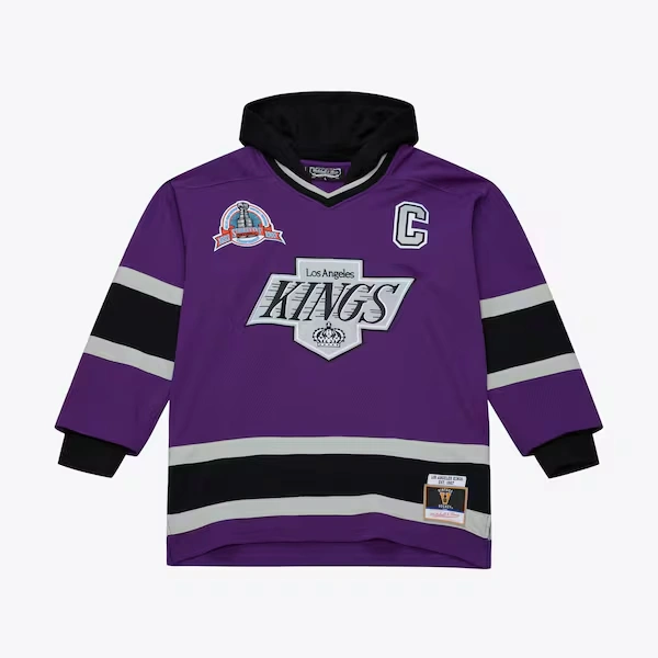 Los Angeles Kings M&N x Just Don Purple/Black Jersey Hoodie