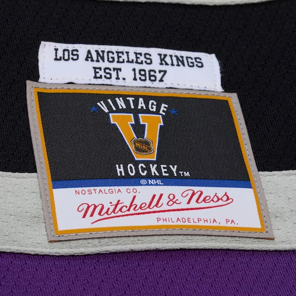 Los Angeles Kings M&N x Just Don Purple/Black Jersey Hoodie 7 Los Angeles Kings M&N x Just Don Purple/Black Jersey Hoodie