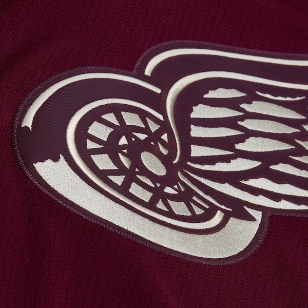 Detroit Red Wings M&N x Just Don Maroon/Cream Jersey Hoodie 4 Detroit Red Wings M&N x Just Don Maroon/Cream Jersey Hoodie