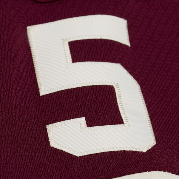 Detroit Red Wings M&N x Just Don Maroon/Cream Jersey Hoodie 8 Detroit Red Wings M&N x Just Don Maroon/Cream Jersey Hoodie