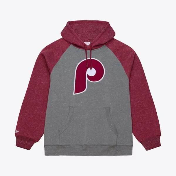 Philadelphia Phillies Gray/Burgundy Winning Streak Fleece Hoodie