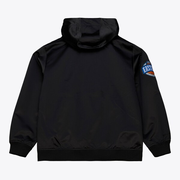 New York Knicks Black Walk the Tunnel Hooded Satin Bomber Full-Zip Jacket 3 New York Knicks Black Walk the Tunnel Hooded Satin Bomber Full-Zip Jacket