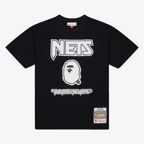 New Jersey Nets Black M&N x BAPE T-Shirt