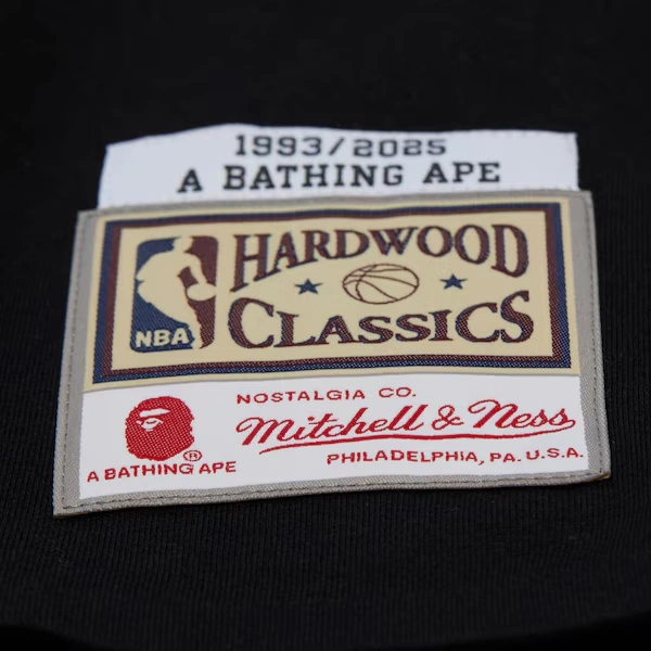 New Jersey Nets Black M&N x BAPE T-Shirt 6 New Jersey Nets Black M&N x BAPE T-Shirt
