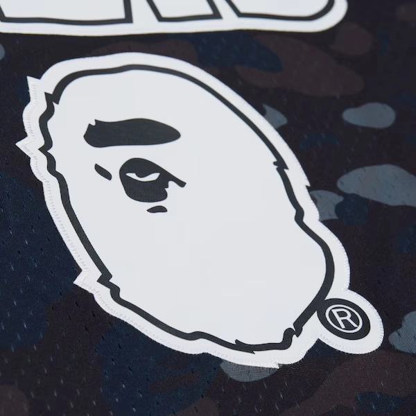 New Jersey Nets Black M&N x BAPE Swingman Camo Jersey 4 New Jersey Nets Black M&N x BAPE Swingman Camo Jersey