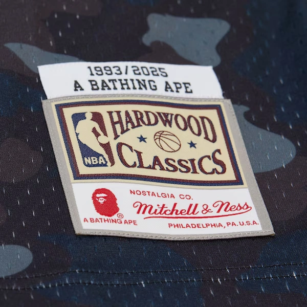 New Jersey Nets Black M&N x BAPE Swingman Camo Jersey 5 New Jersey Nets Black M&N x BAPE Swingman Camo Jersey