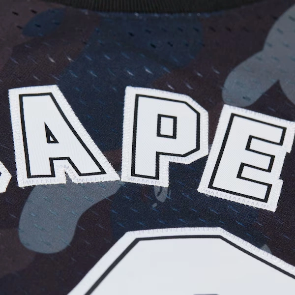 New Jersey Nets Black M&N x BAPE Swingman Camo Jersey 7 New Jersey Nets Black M&N x BAPE Swingman Camo Jersey