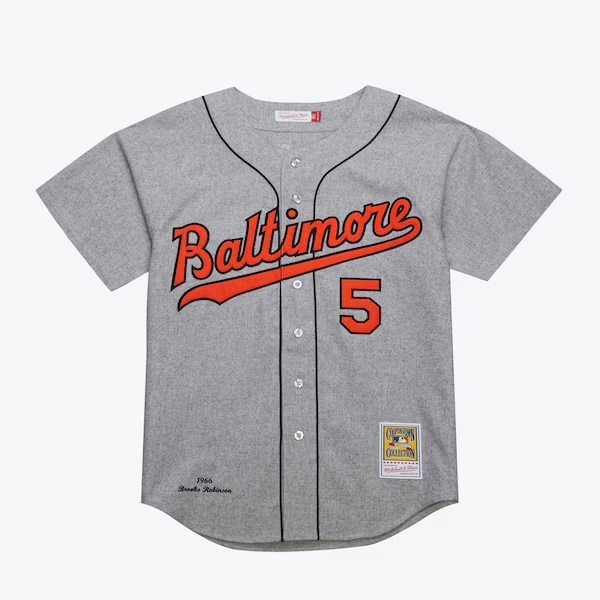 Brooks Robinson Baltimore Orioles 1966 Gray Authentic Jersey