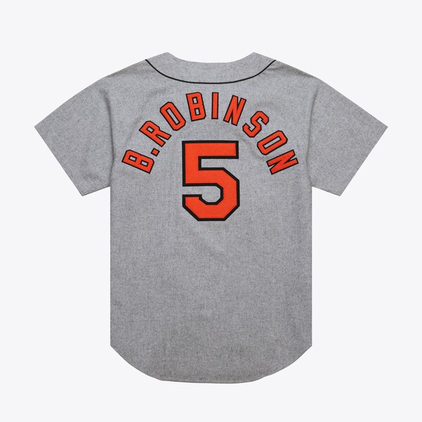 Brooks Robinson Baltimore Orioles 1966 Gray Authentic Jersey 3 Brooks Robinson Baltimore Orioles 1966 Gray Authentic Jersey
