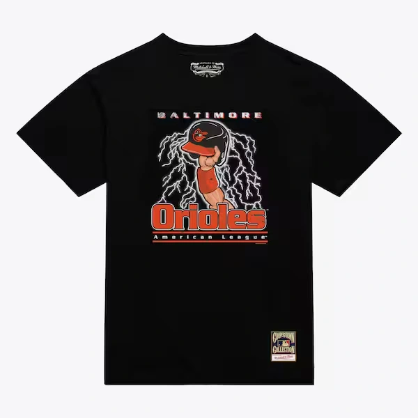 Baltimore Orioles Black Winner's Helmet T-Shirt