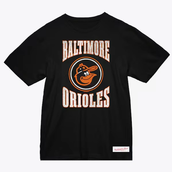 Baltimore Orioles Black Arched Logo Slub T-Shirt