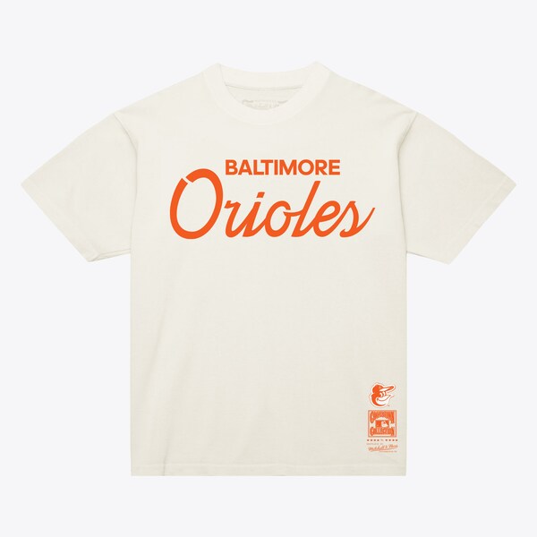 Baltimore Orioles Cream Vintage Script T-Shirt