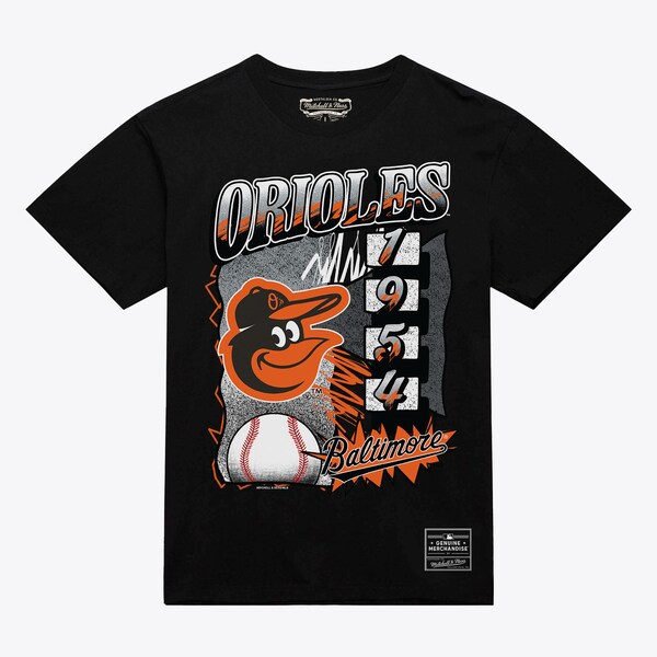 Baltimore Orioles Black Overspray T-Shirt