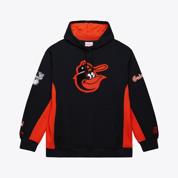 Baltimore Orioles Black Cooperstown Team Origins Fleece Pullover Hoodie
