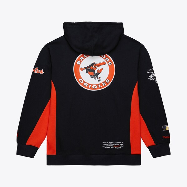 Baltimore Orioles Black Cooperstown Team Origins Fleece Pullover Hoodie 3 Baltimore Orioles Black Cooperstown Team Origins Fleece Pullover Hoodie