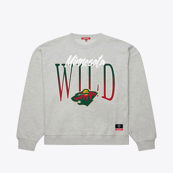 Women's Minnesota Wild Heather Gray Hockey Night Pullover Sweatshirt