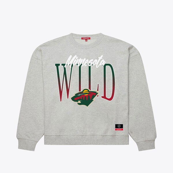 Women's Minnesota Wild Heather Gray Hockey Night Pullover Sweatshirt