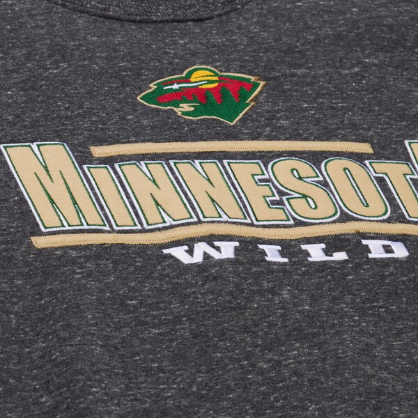 Minnesota Wild Charcoal Throwback Fleece Crewneck Sweatshirt 5 Minnesota Wild Charcoal Throwback Fleece Crewneck Sweatshirt