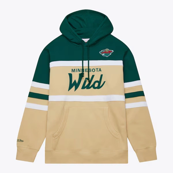 Minnesota Wild Cream Head Coach Pullover Hoodie