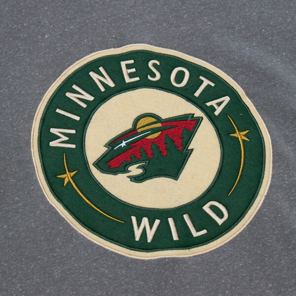 Minnesota Wild Gray Snow Washed Team Logo Fleece Pullover Sweatshirt 4 Minnesota Wild Gray Snow Washed Team Logo Fleece Pullover Sweatshirt